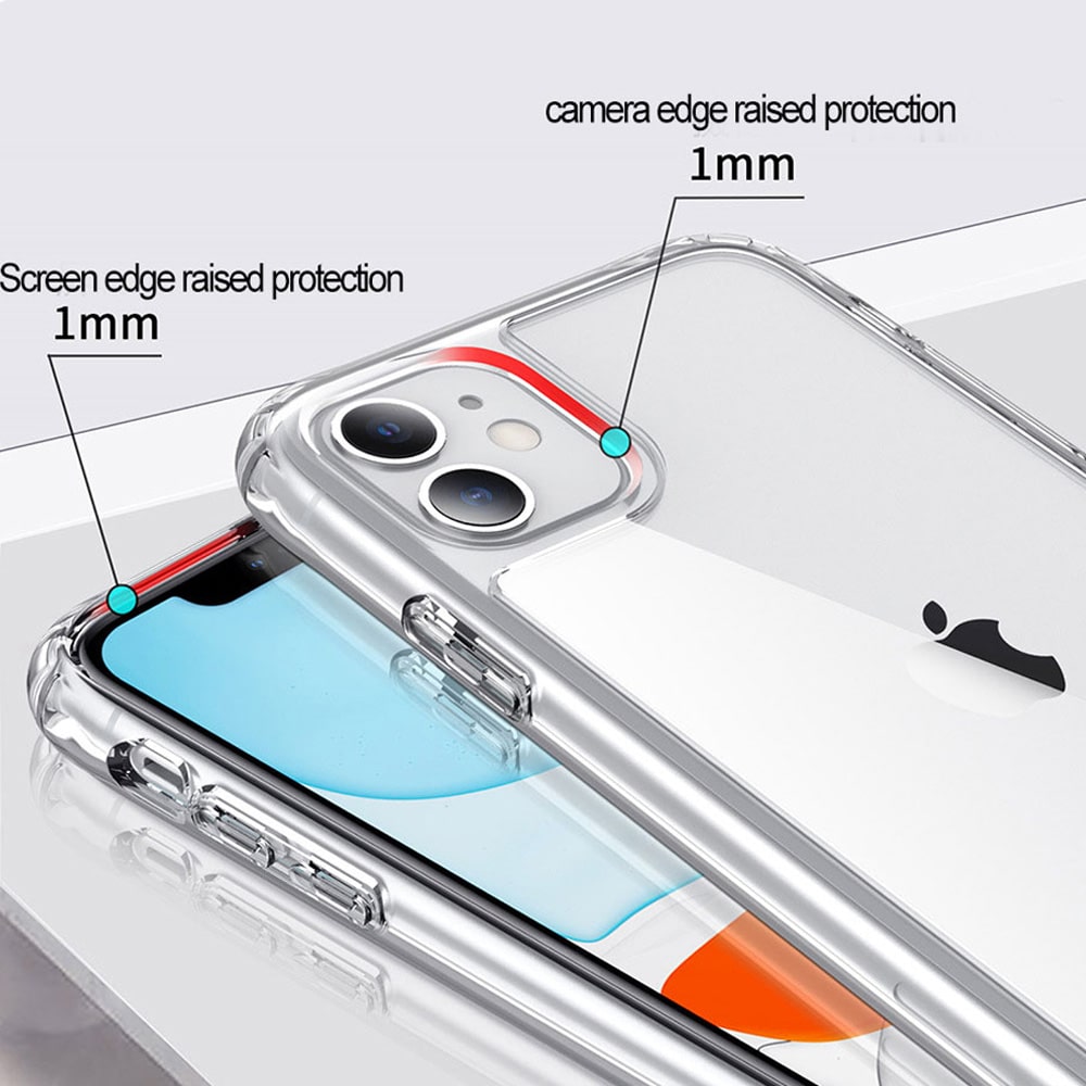 Om toevlucht te zoeken straal privaat iPhone 12 / 12 Pro Bumper Hoesje Transparant Shockproof Cover - IYUPP