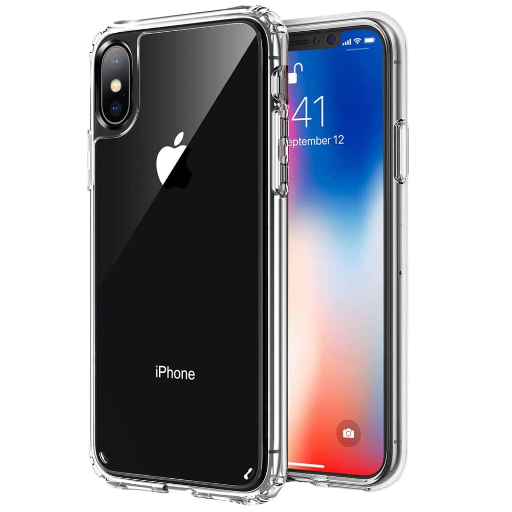 Voel me slecht levering aan huis voordeel iPhone X / XS Bumper Hoesje Transparant Shockproof Cover - IYUPP