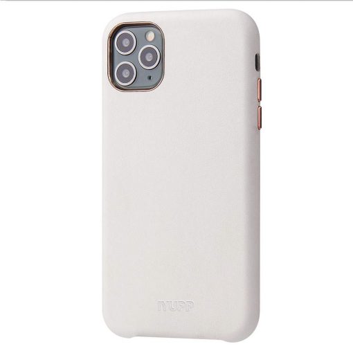 IYUPP iPhone 11 Hoesje Leer Wit