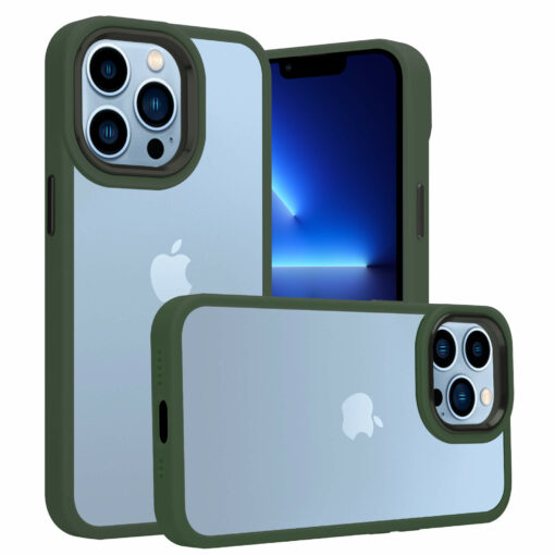 IYUPP iPhone 14 Pro Hoesje Bumper Groen x Transparant