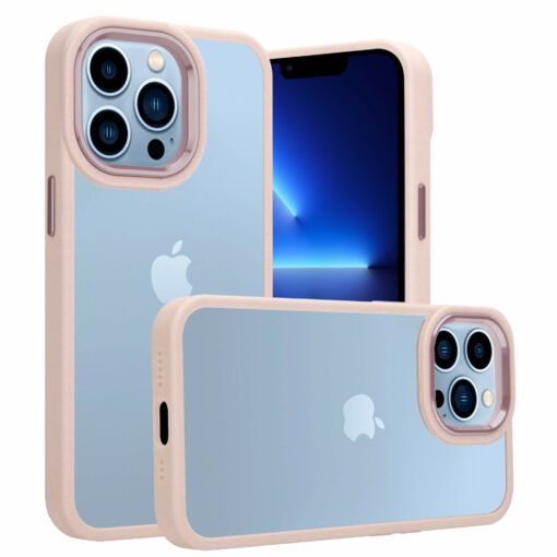 IYUPP iPhone 14 Pro Hoesje Bumper Roze x Transparant
