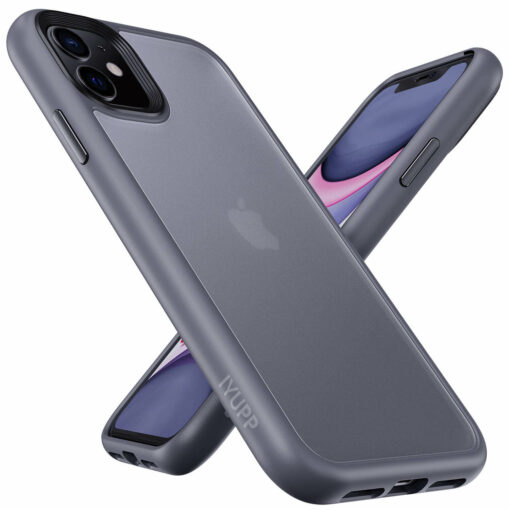 IYUPP iPhone 11 Hoesje Bumper Grijs x Wit