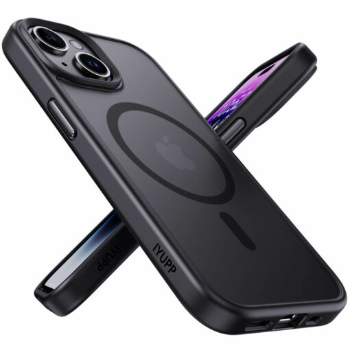 IYUPP iPhone 15 Hoesje Zwart - Geschikt voor MagSafe
