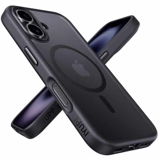 IYUPP iPhone 16 Hoesje Bumper Zwart - Geschikt voor MagSafe