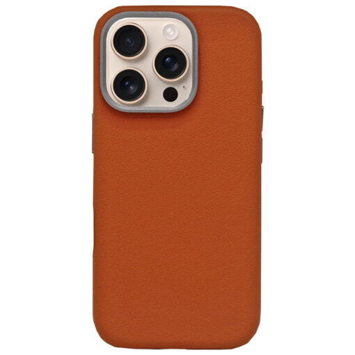 IYUPP iPhone 16 Pro Bruin Hoesje PU Leer - Geschikt voor MagSafe - Afbeelding 2